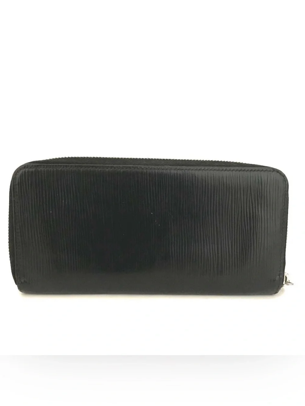AUTH Louis Vuitton Long Vertical Zippy Trunk Wallet Black EPI Leather AUTHENTIC